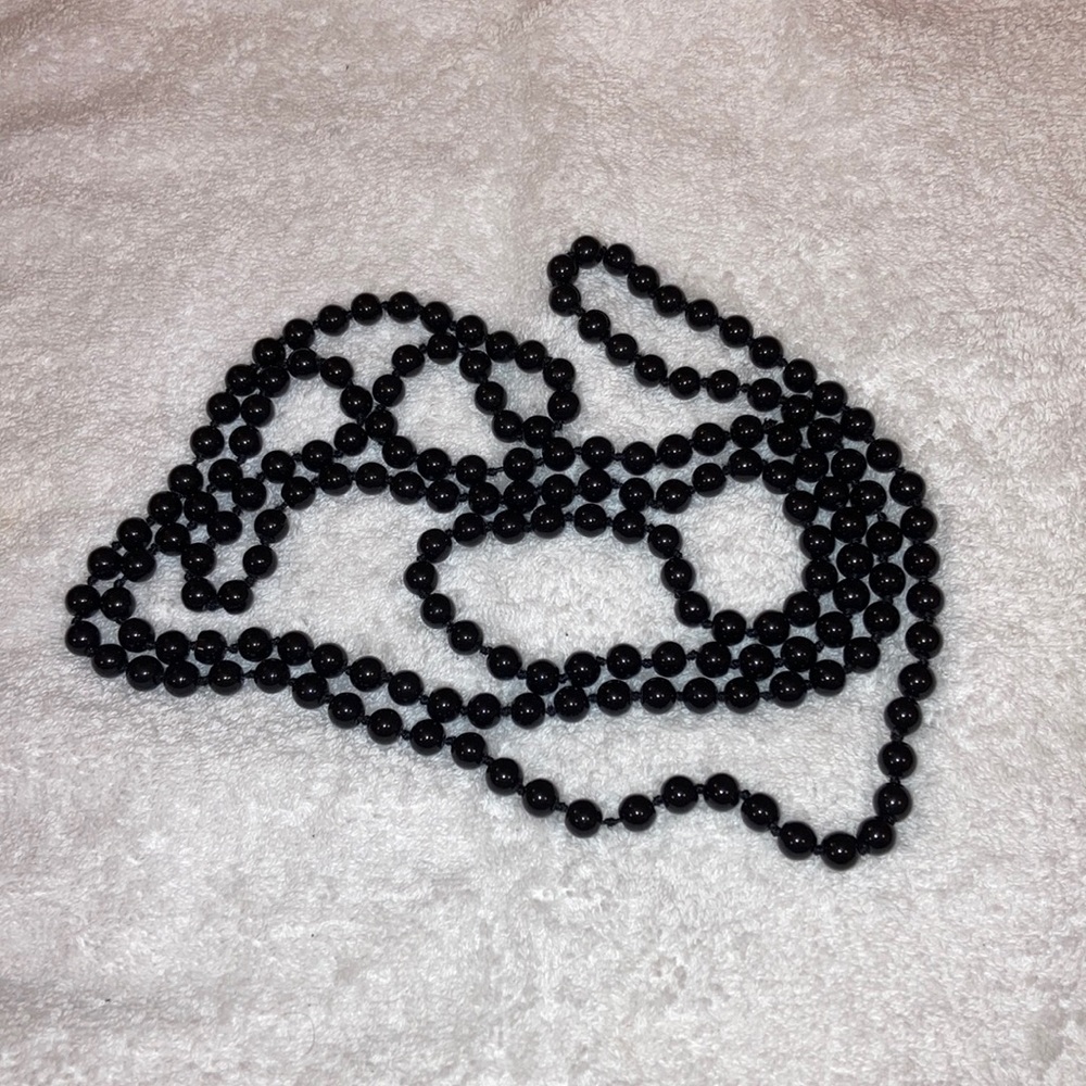 Black beaded necklace